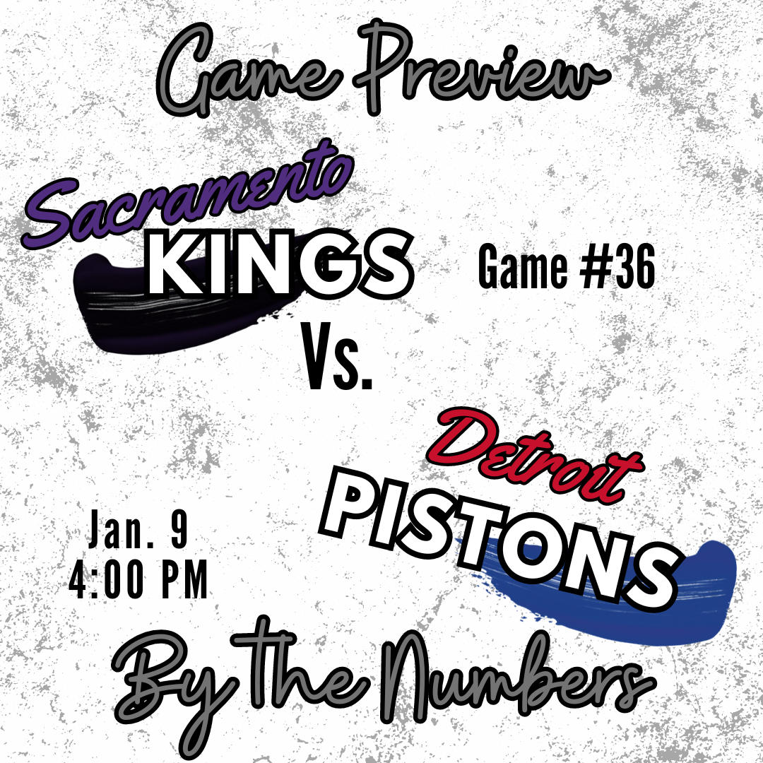 Kings vs. Pistons Preview – By the Numbers